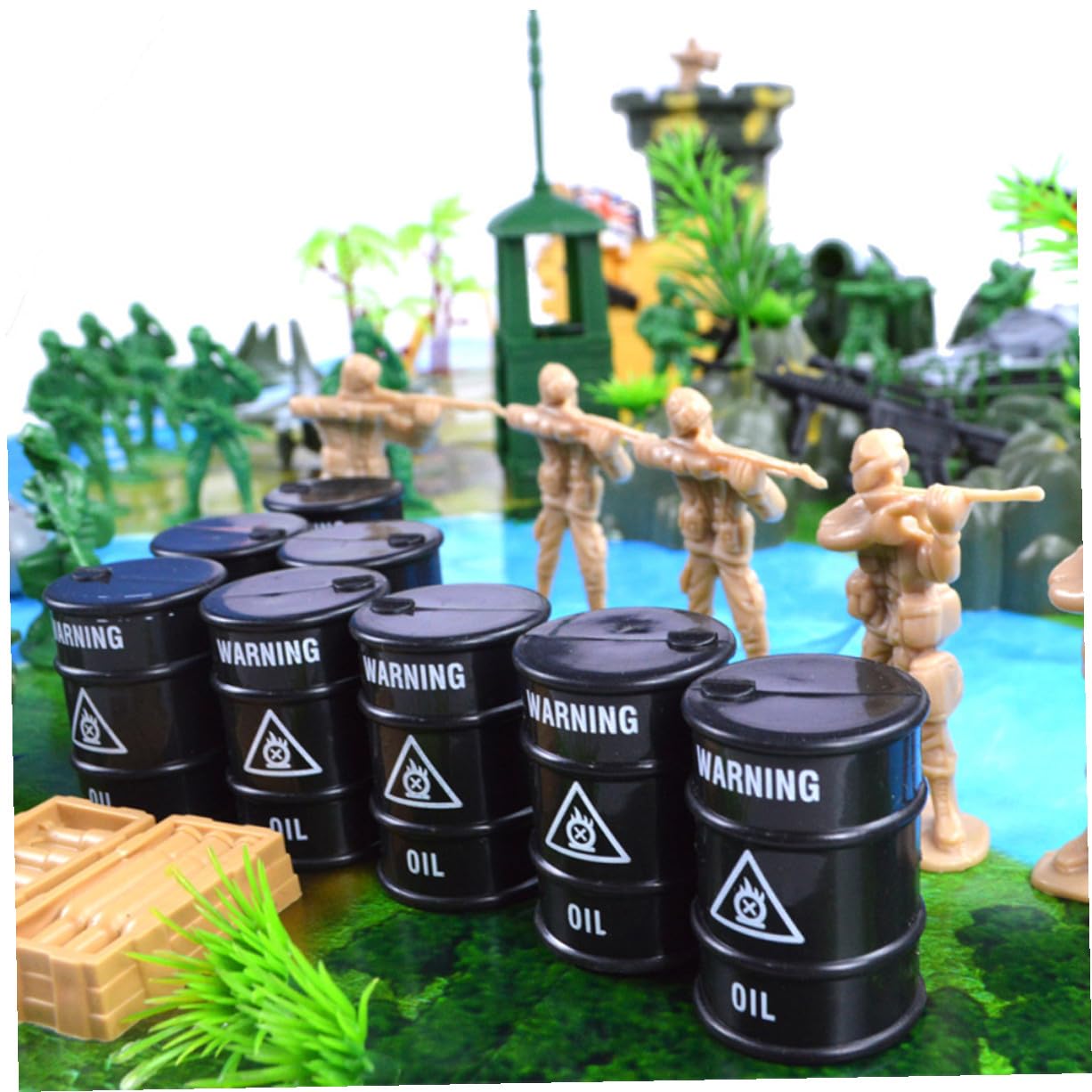 Juego de Modelos Militares de 130 Piezas de Plástico para Simulación