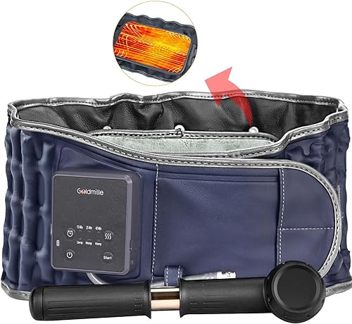 Cinturón trasero de descompresión de calefacción inalámbrico para aliviar el dolor de espalda baja, dispositivo de tracción lumbar inflable con