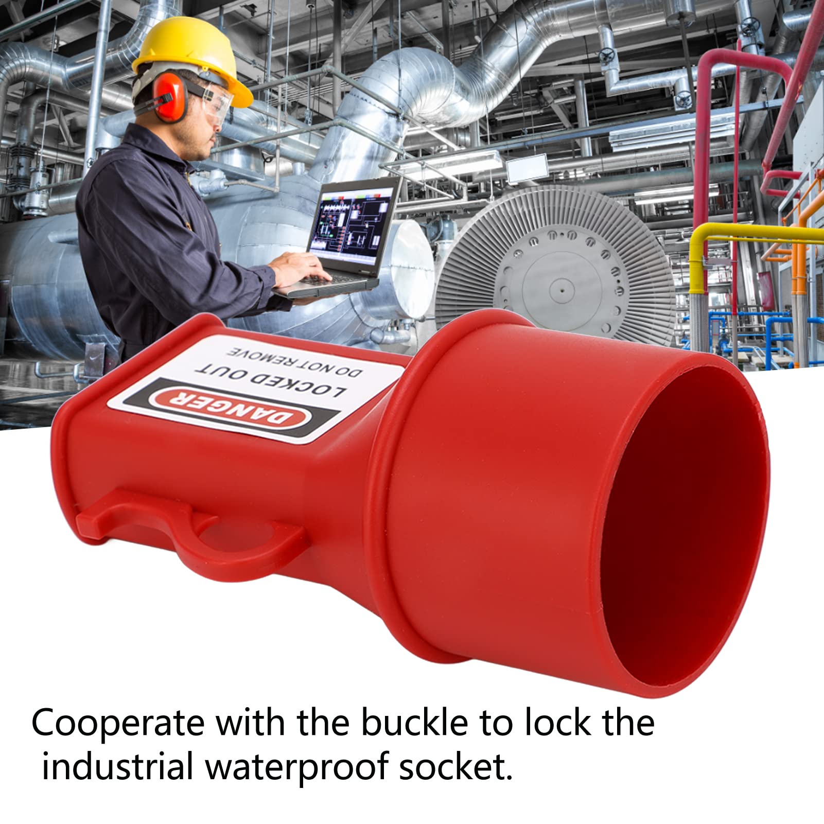 Socket Lockout Device Waterproof PP 55mm ID Pin and Sleeve Socket Lock for Replacement