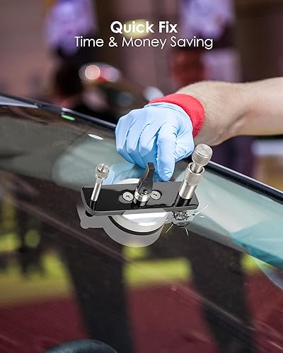 Miniatura 3 de Kit de reparación de parabrisas de acero inoxidable, juego profesional de montaje de puente de reparación de vidrio con inyector, herramienta
