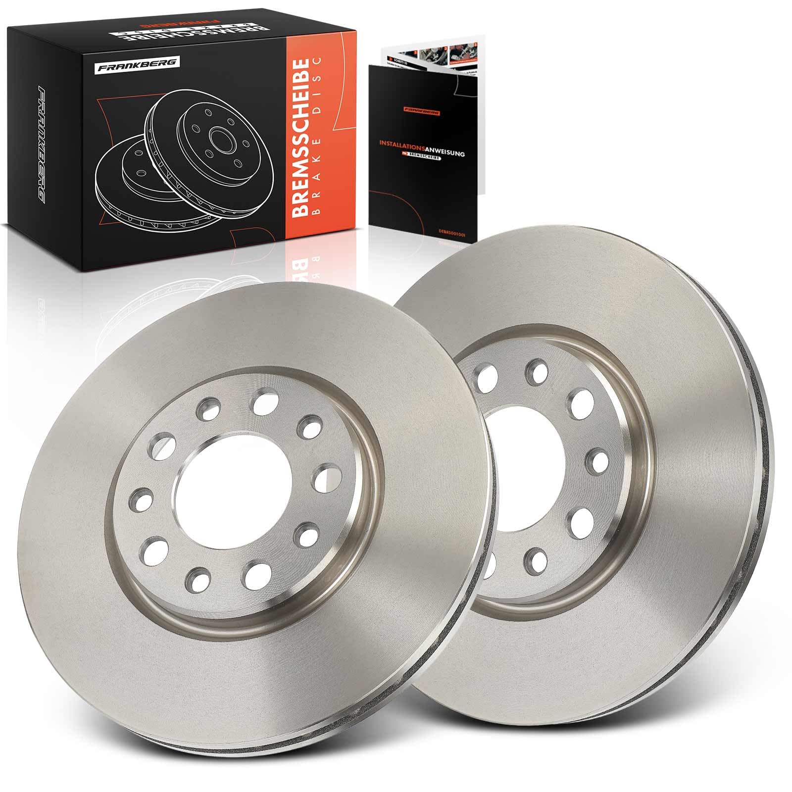 Frankberg 2 dischi freno anteriori ventilati ⌀281mm 51962485 | Compatibile con: 500X 334, Renegade SUV B1 BU BV, Giulietta 940, Giulietta box/hatchback 940