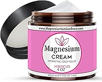 Vista 12 de Crema de magnesio para dolor de cabeza, migrañas, dolor muscular, alivio de calambres con manteca de karité, aceite de coco, aloe, vitamina E, crema