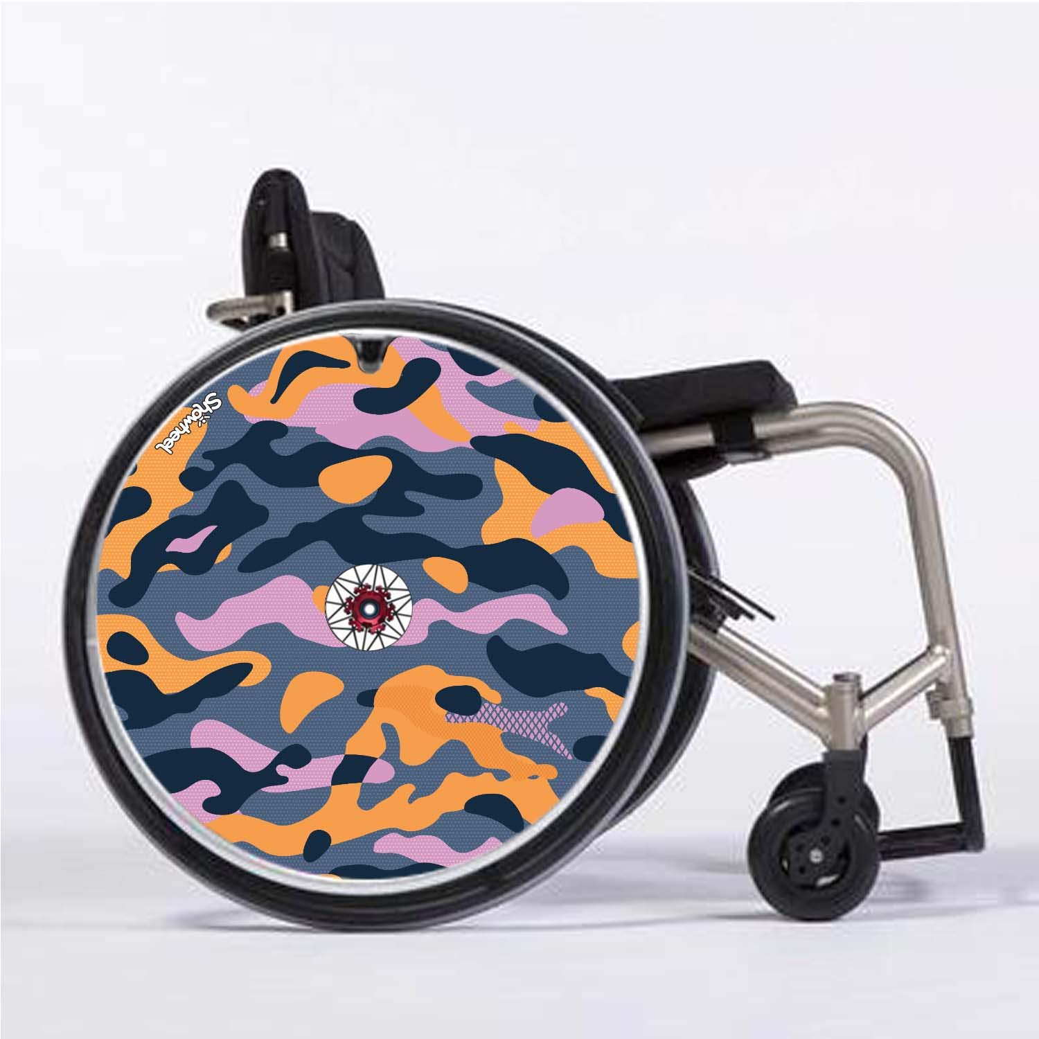 Cubre Radios Silla de Ruedas (Par) para Aro Impulsor 51,51 a 52,50 cm de Diámetro Exterior con Fijaciones Planas - Camouflage