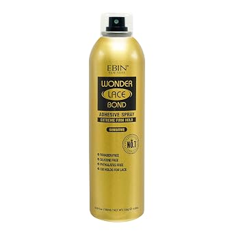 Wonder Lace Bond Adhesive Spray - Sensitive 6.34fl.oz./180ml | Fast Drying, No Residue, Long Lasting Formula with Protecting Edges Lace Front Wig Bond