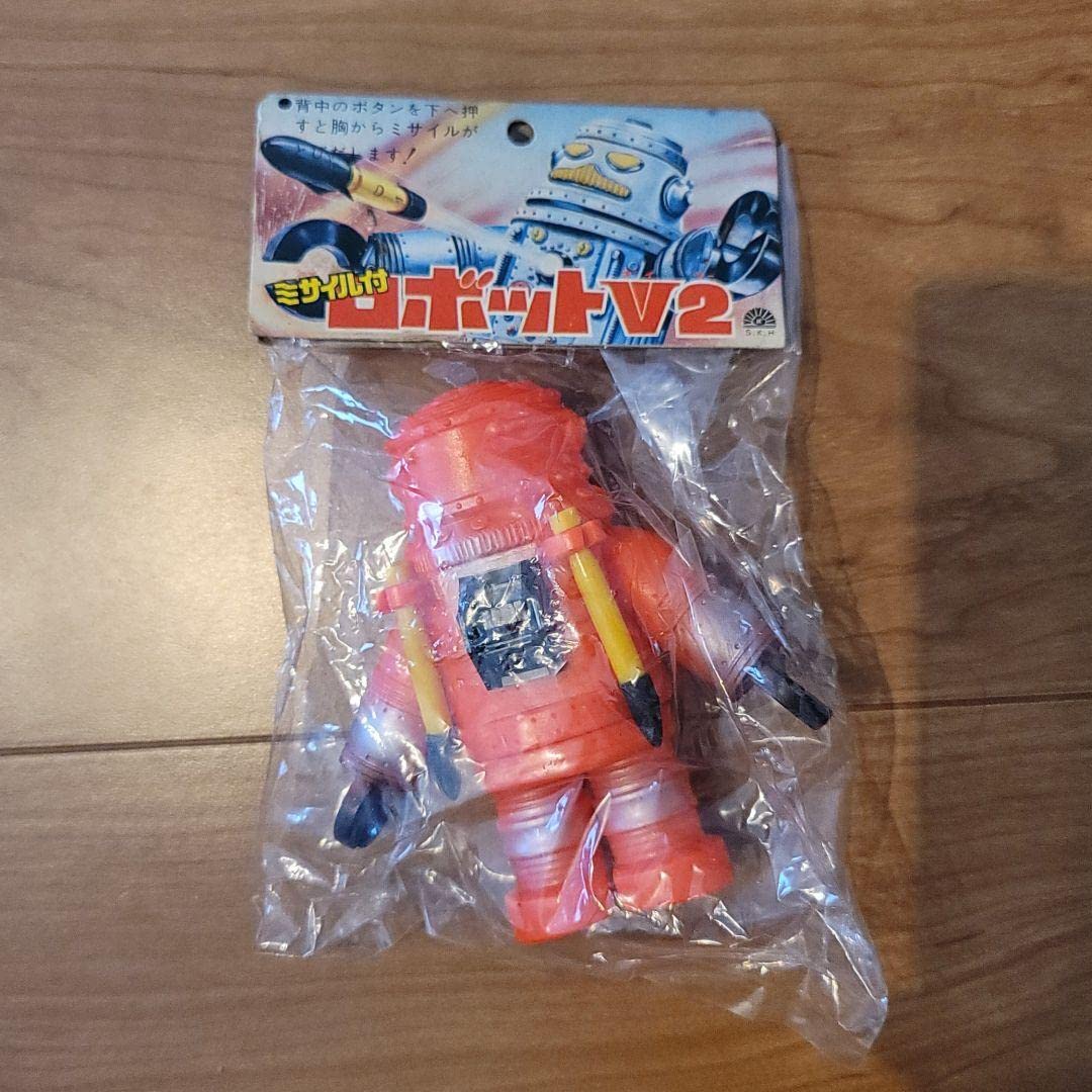 Amazon.co.jp: ミサイル付 ロボットV1 ロボットV2 S.K.H ソフビ 当時物 