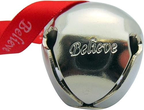 Miniatura 3 de Westmon Works Believe Bell Ornament in Grey for Christmas Tree on Ribbon with Bag