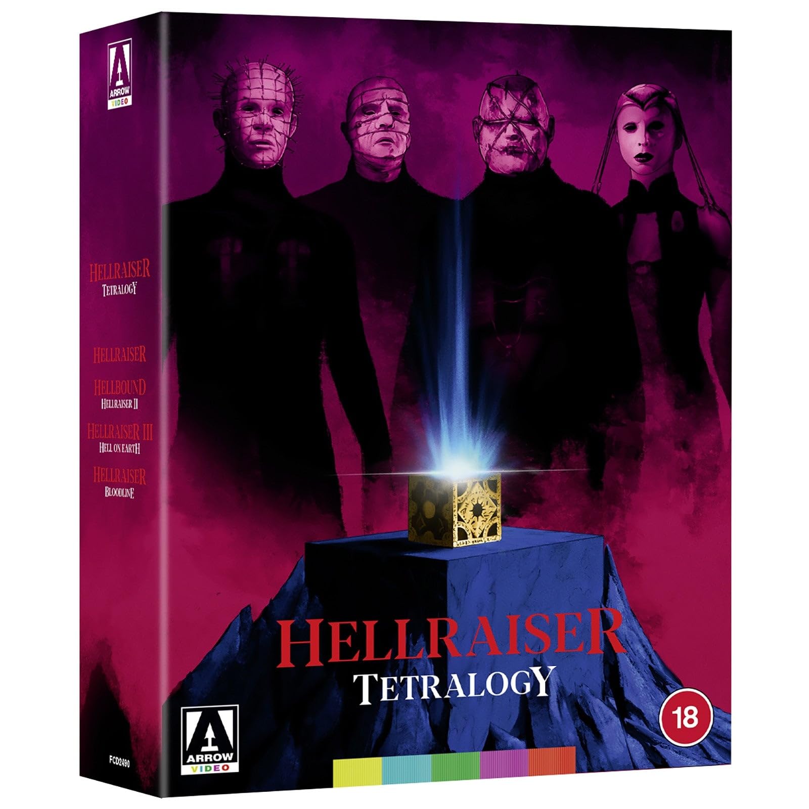 Hellraiser zestaw zasłon – 4 płyty do salonu, grafika, horror, 4 sztuki, poliester