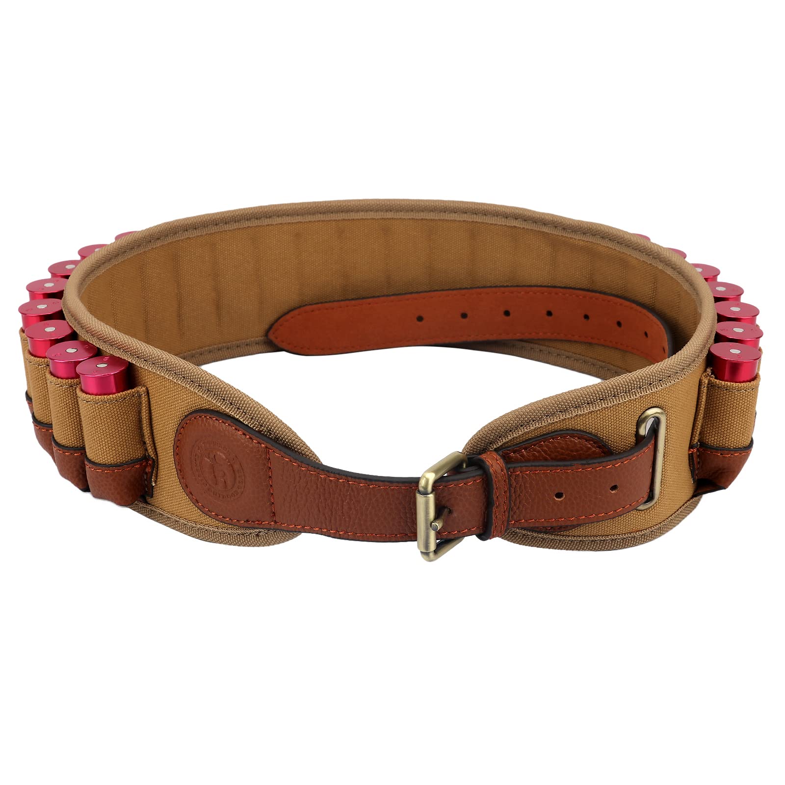 Tourbon 12 Gauge Shotgun Ammo Bandolier Cartridge Belt 25 Rounds Length up to 48 inch