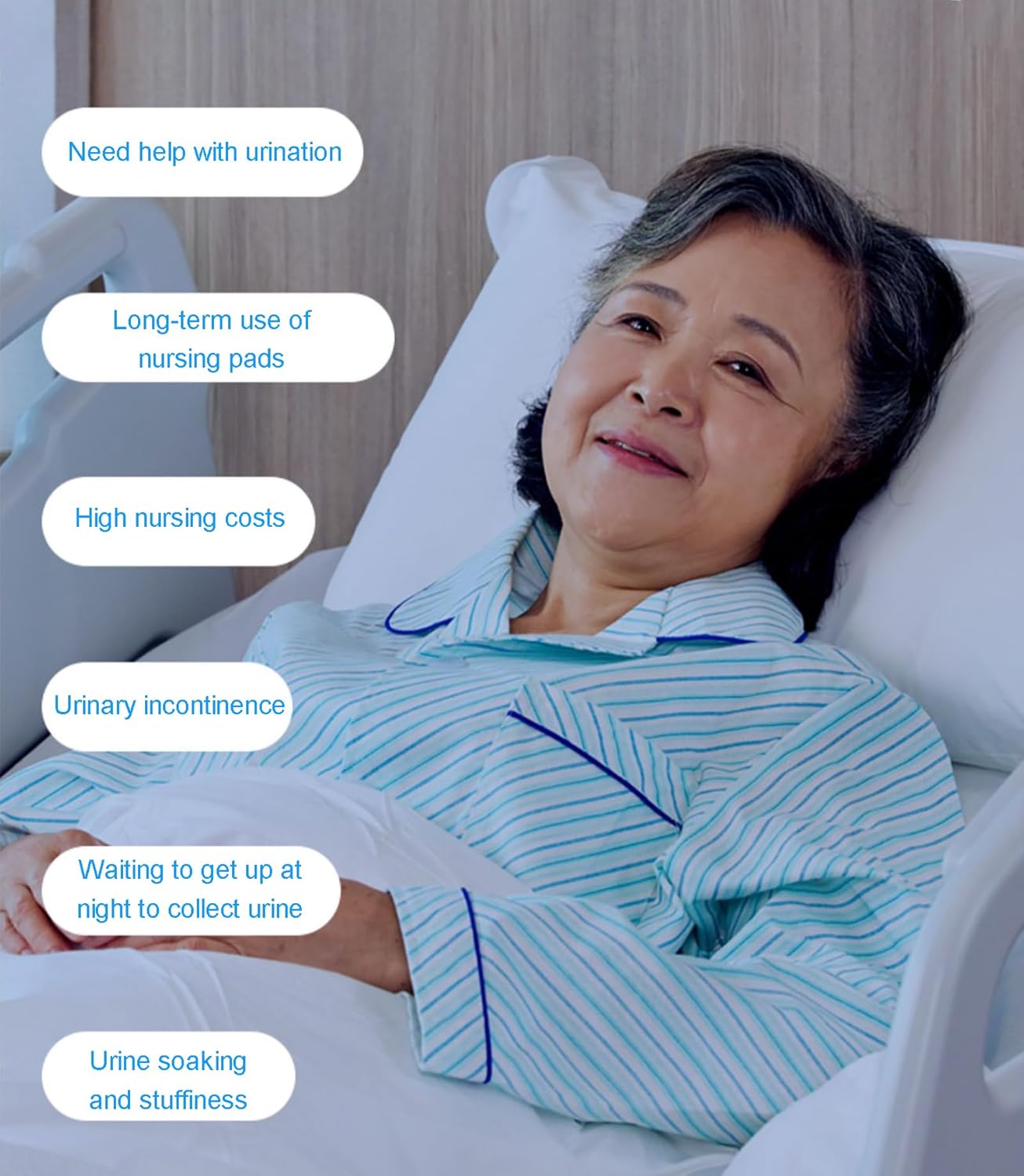 Reusable Wearable Electric Urinal, Bed Rest Anti-Leakage Design, Battery Level Display, 3000 ml Large Capacity Urinal, Soft and Comfortable
