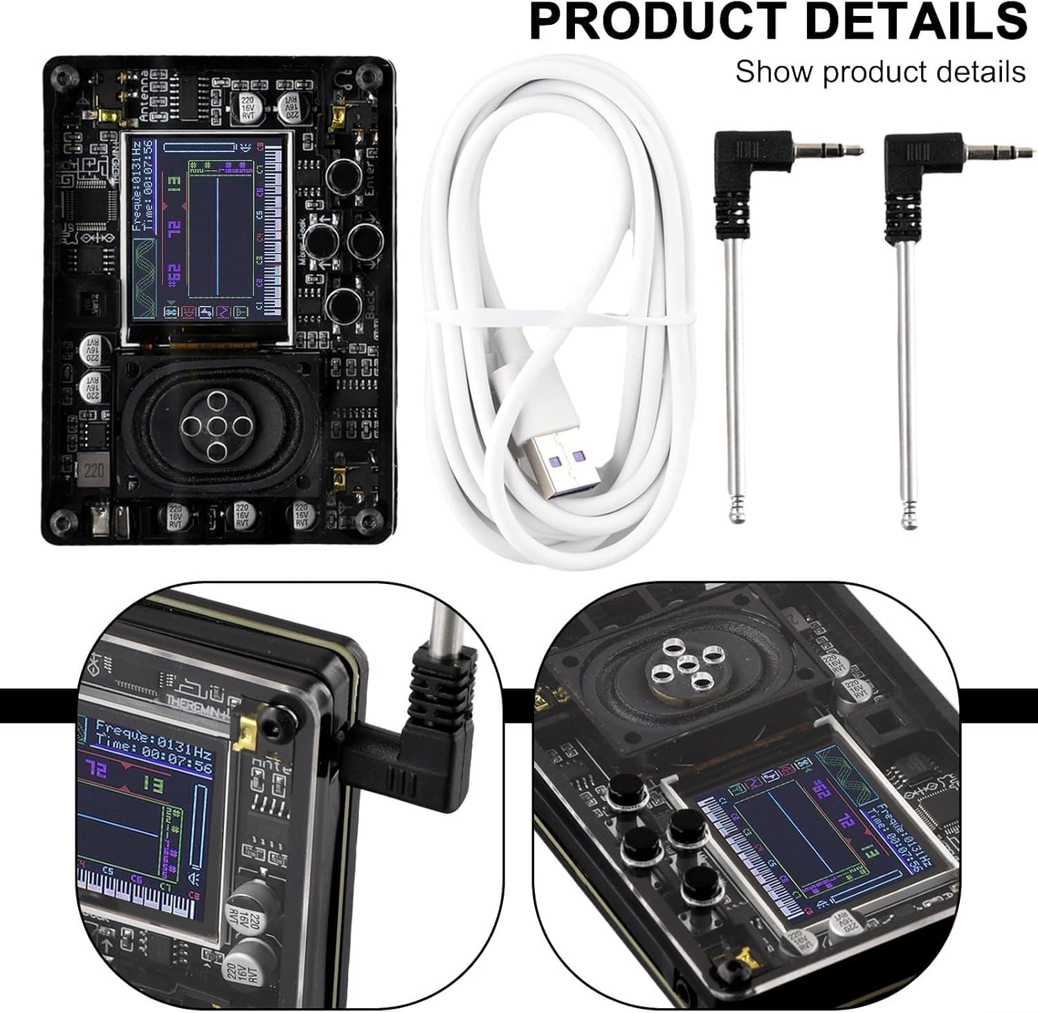 Mini Theremin Strumento Musicale Elettronico con Schermo a Colori, Oltre 70 Voci, Sintetizzatore Portatile USB-C per Principianti e Musicisti Giocattolo Educativo