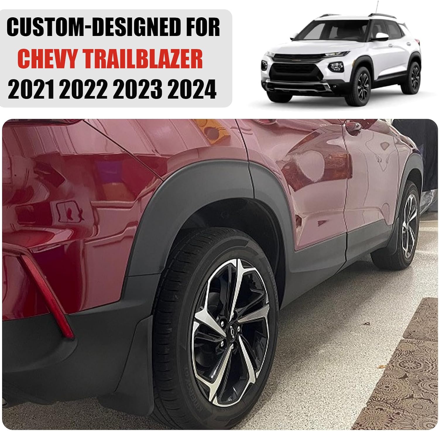 Mud Flaps Compatible with Chevy Trailblazer 2025 2024 2023 2022 2021 - Wheel Tire Mud Flaps Splash Guards Front & Rear Wheel for Chevy Trailblazer 2021-2025 Exterior Accessories - 4PCS