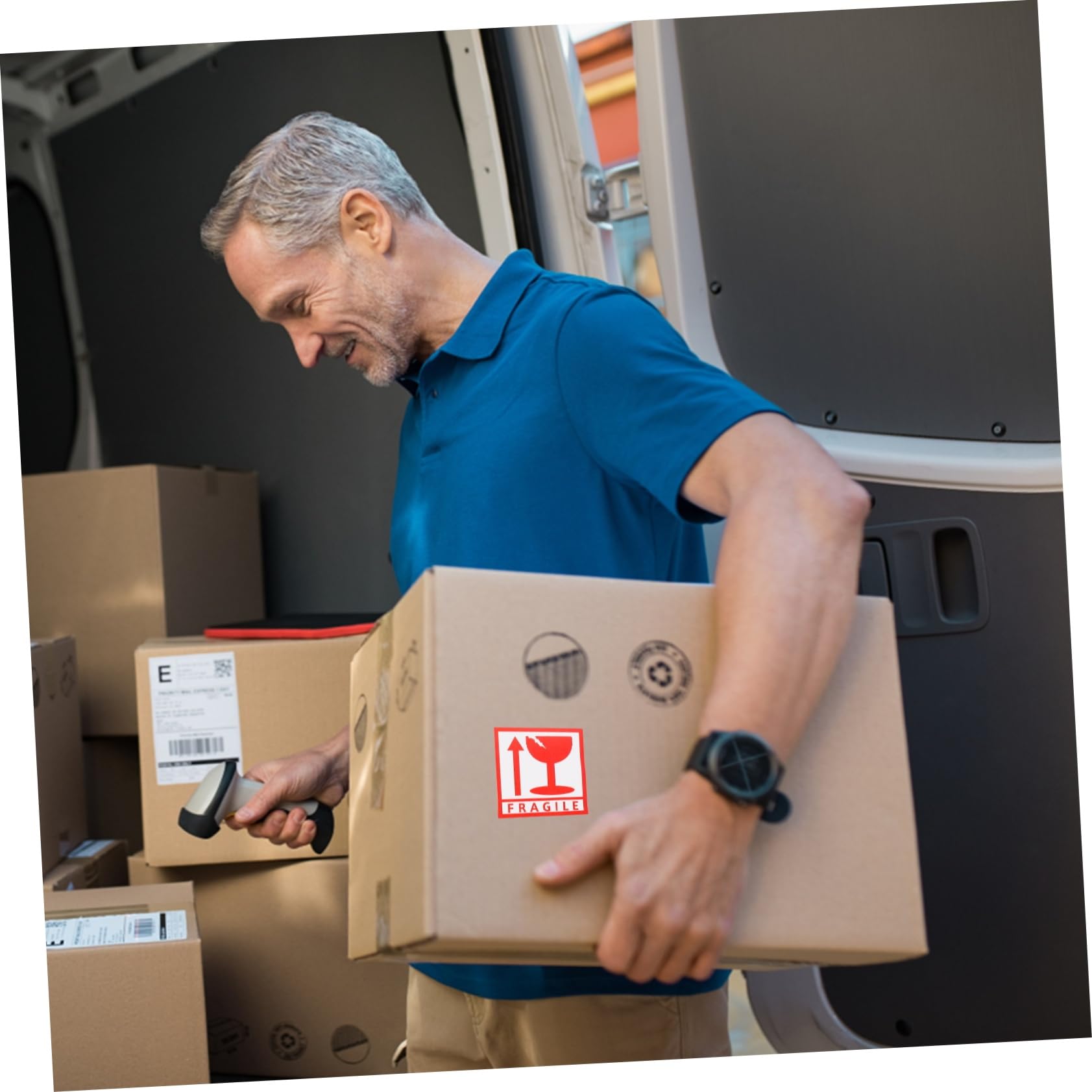 Hemobllo 1000 Autocollants Fragile en Cuivre pour Emballage, Étiquettes Légères à Manipuler avec Précaution, Autocollants D'avertissement pour Cartons de Transport