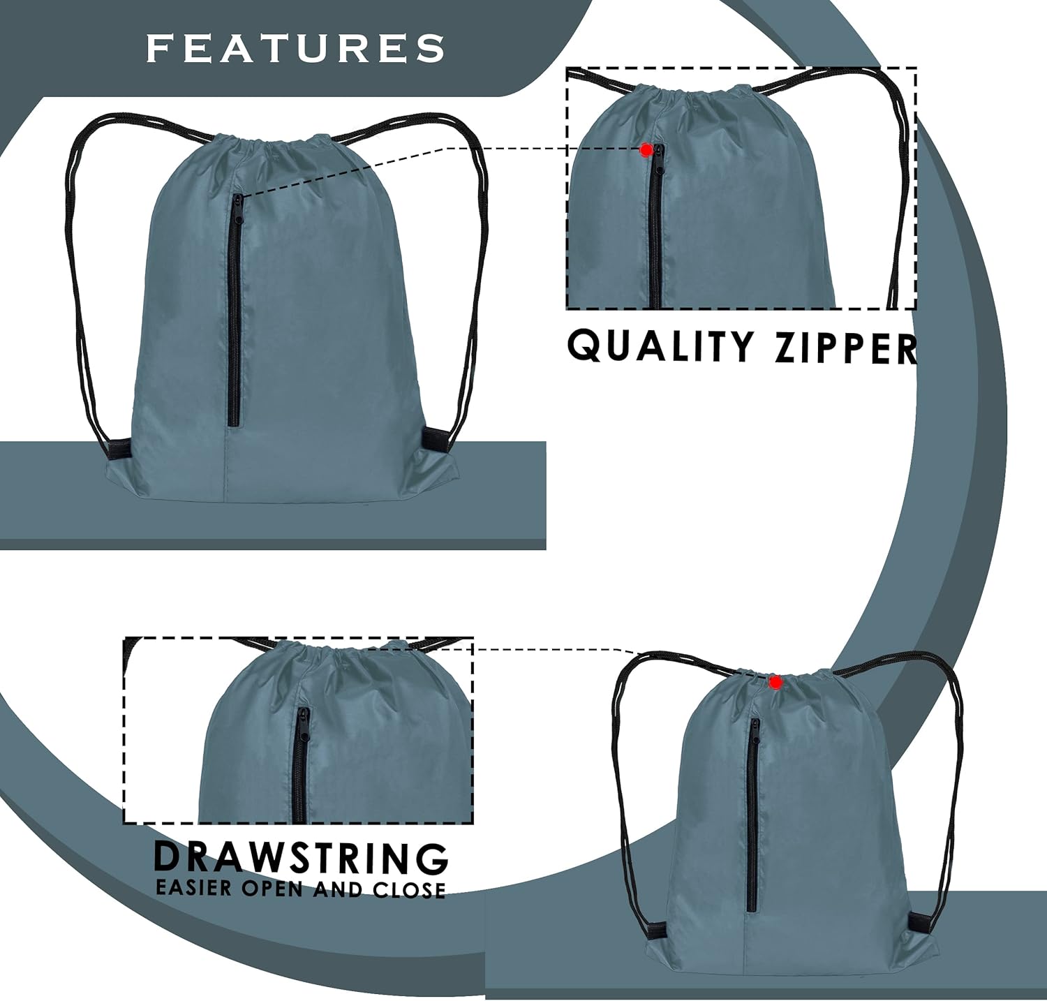 NORTH SKIN Drawstring Gym Bag Waterproof Premium String Swimming Bags