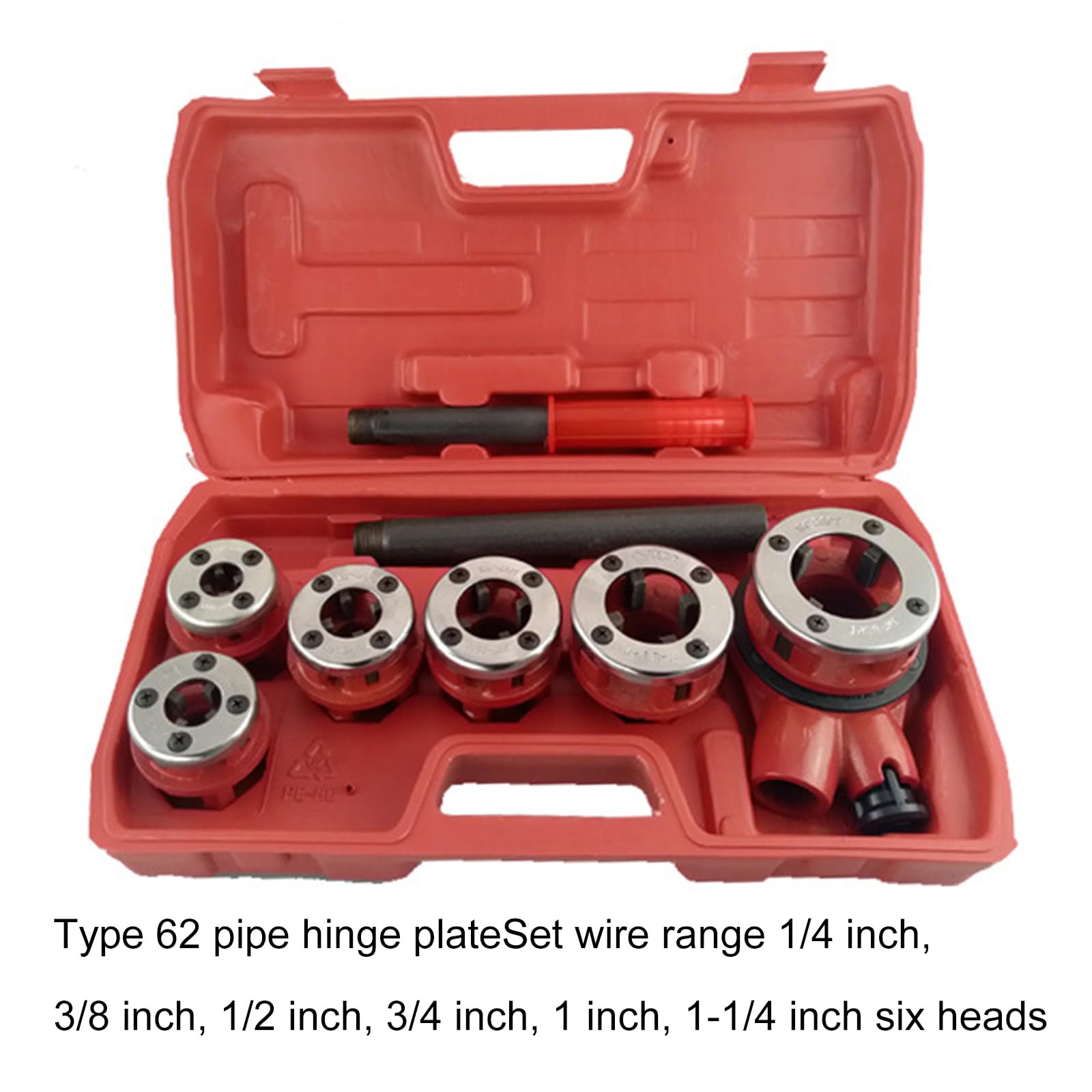 Kit de herramientas de roscado de tuberías, juego de instalación de operaciones manuales para varias herramientas de roscado manual, herramienta de fontanería profesional