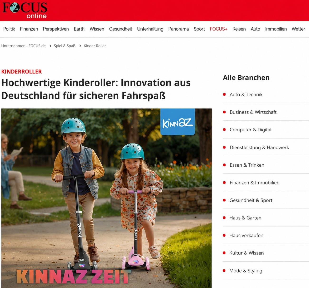 Kinderroller kinnaz ONE, LED Räder, Faltbar, Mitwachsend, 2-7 Jahre, Focus Empfehlung, Roller Kinder 2 Jahre, ab 3 Jahre, Tretroller, kein Wegwerfprodukt, über 100000 verkauft, aus Hamburg