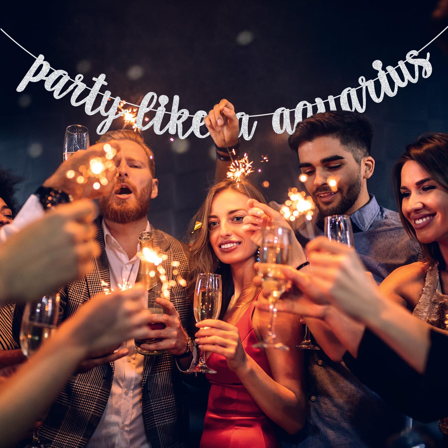 Amazon.com: Party Like a Aquarius Banner, Big Aquarius Energy, Aquarius  Season, 12 Zodiac Constellations January February Birthday Party  Decorations Supplies, Silver Glitter : Toys & Games