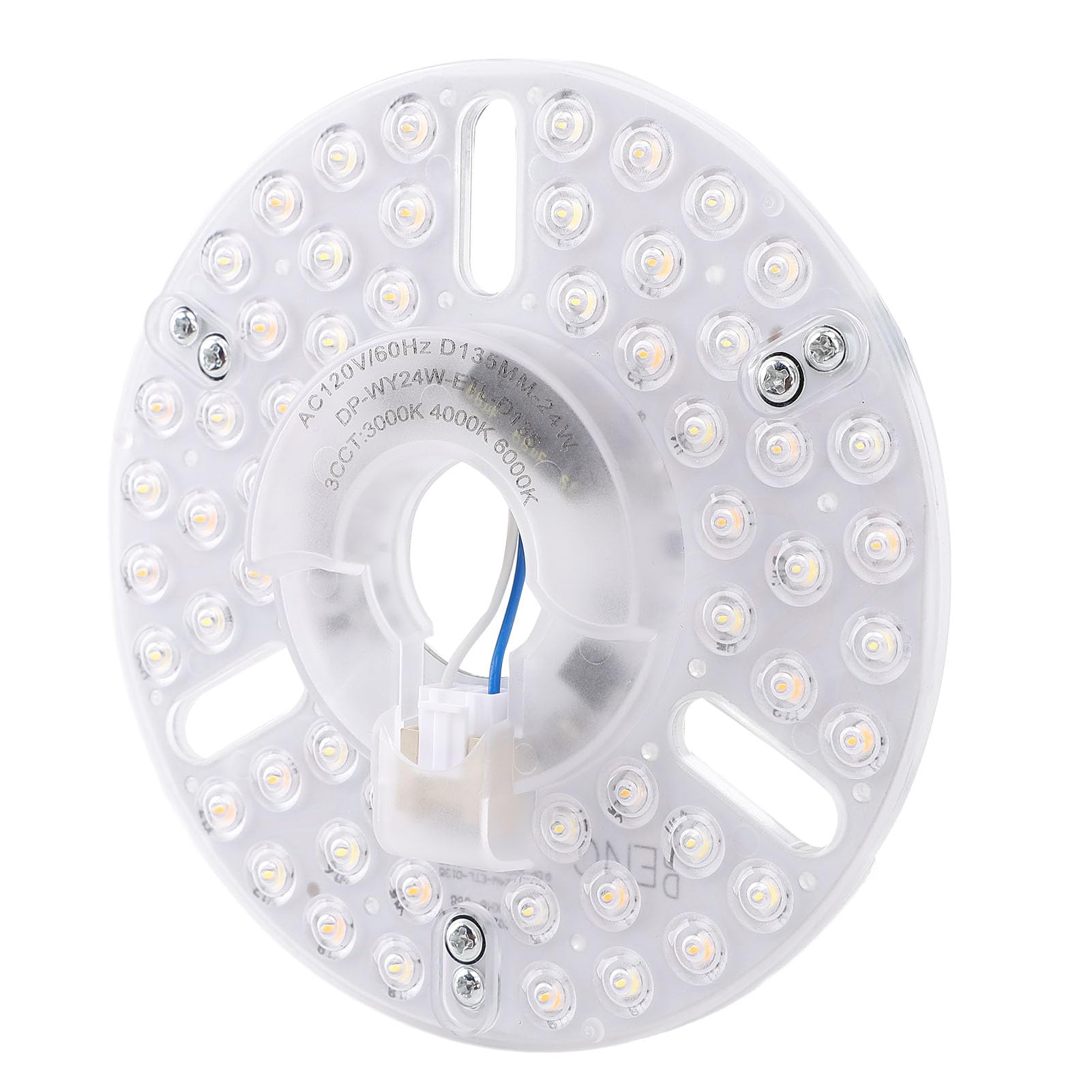 SOCOCO 5.3インチLEDレトロフィットライトキット、3000Fから6000Fに調整可能、調光可能なシーリングファンライトパネル、家庭用照明用、取り付け簡単