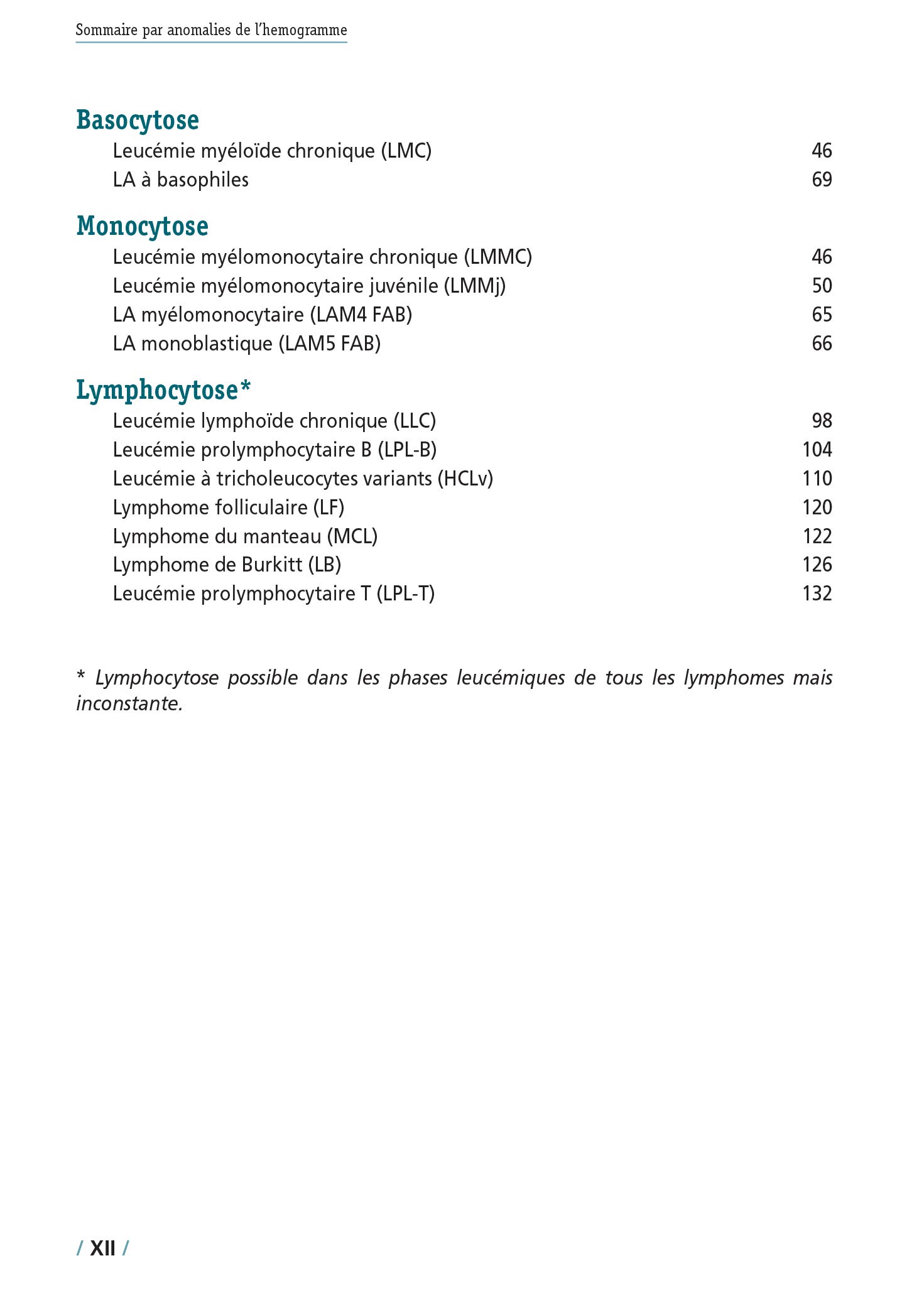 Cytologie des hémopathies malignes: Anomalies sanguines et médullaires