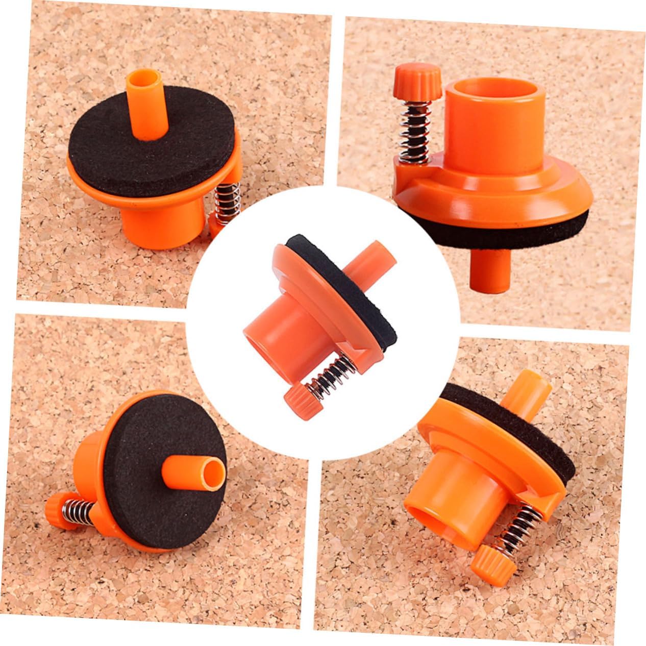Toddmomy Superior Plastic Orange Hi-hat Cymbal Stand Cymbal Support Tilter Drum Parts Use