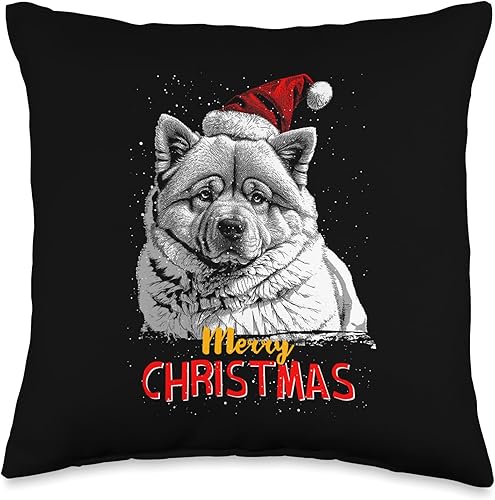 BCC Chow Chow Shirts & Asian Dog Lover Gifts Chow Santa Claus Hat Merry Christmas X-Mas Dogs Throw Pillow, 16x16, Multicolor BCC Chow Chow Shirts & Asian Dog Lover Gifts Chow Santa Claus Hat Merry Christmas X-Mas Dogs Throw Pillow, 16x16, Multicolor
