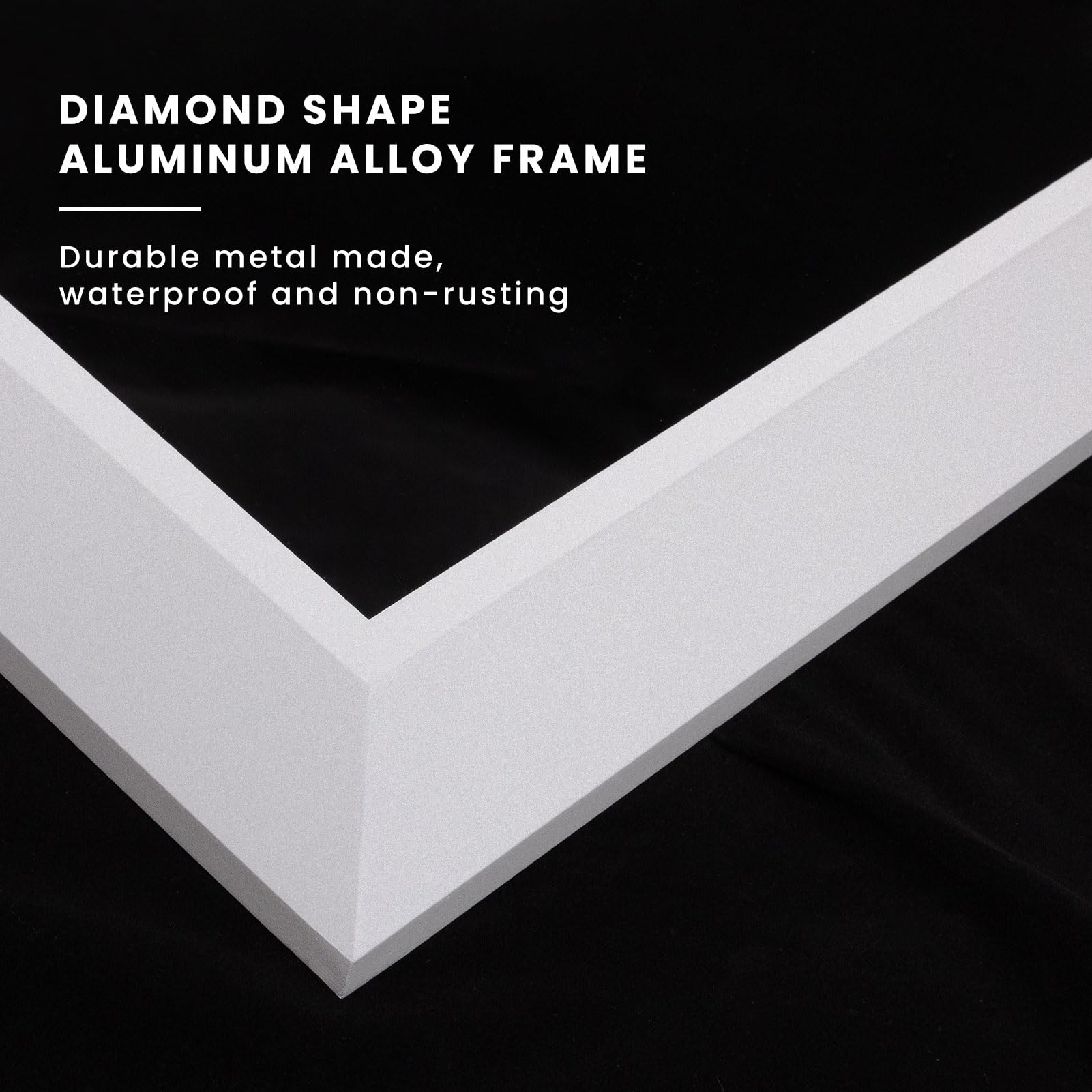 Condition photo showing New/Like New for amorho bathroom mirror, 40x30 inch white thick metal framed wall mirrors for over sink, bedroom, living room, entryway, rectangle wall-mounted mirrors(horizontal/vertical).