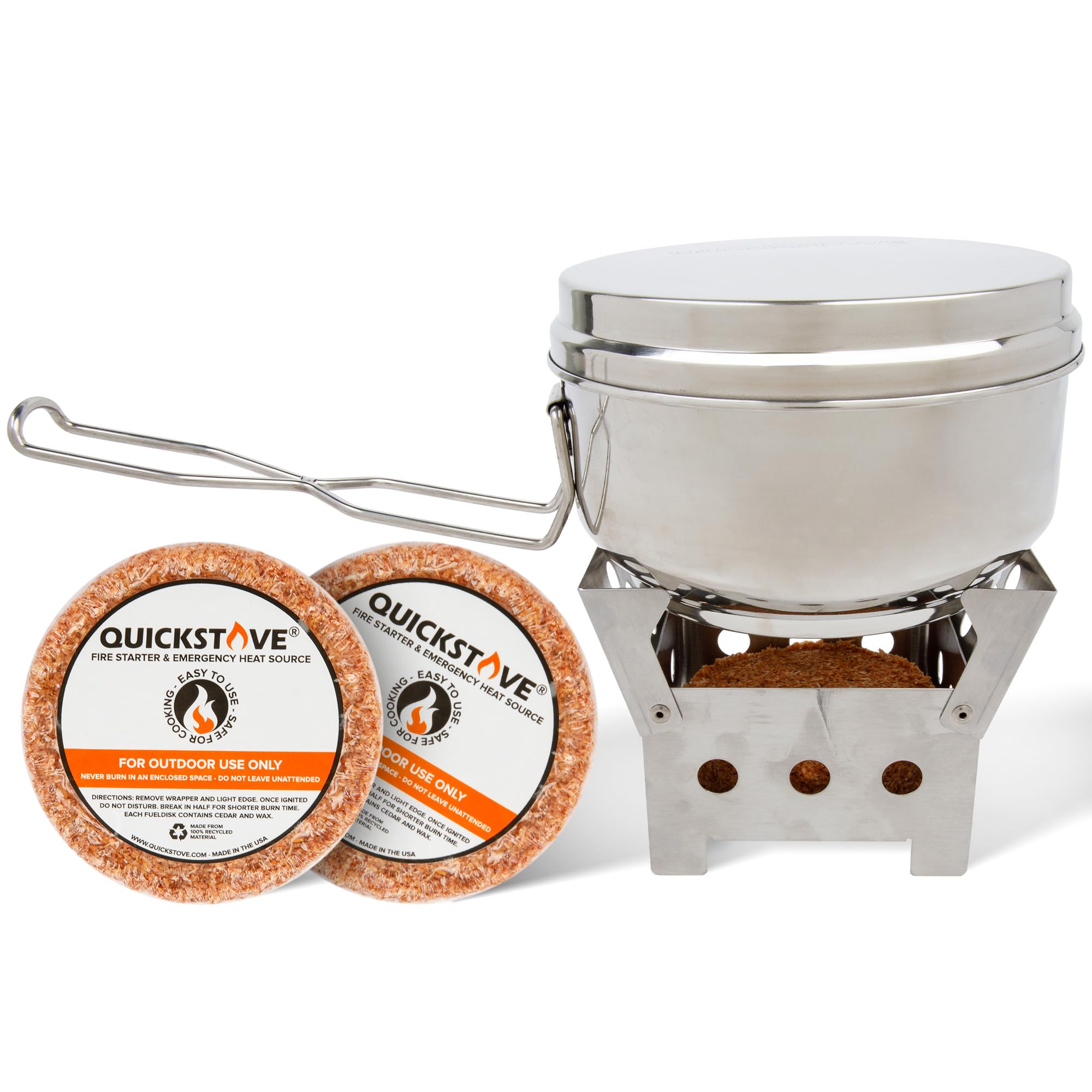 Portable Cook Kit - Multi-Fuel Stove, Stainless Steel Pot and Fuel
