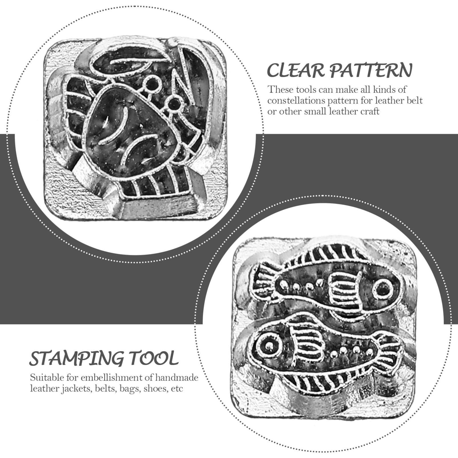 Lurrose 3juegos Sellos De Estampado De Cuero Para Manualidades Herramientas De Punzón De Constelaciones Kit De Estampado De Diseño Creativo Para Proyectos De Piel