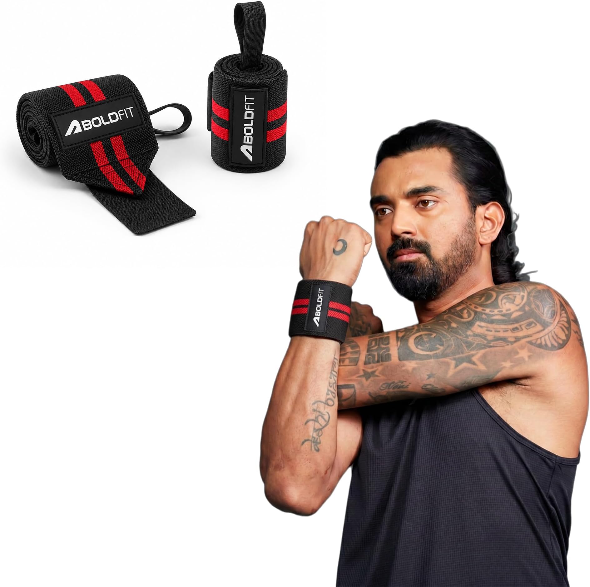 Boldfit Wrist Band for Men & Women, Wrist Supporter for Gym. Wrist Wrap/Straps Gym Accessories for Men for Hand Grip & Wrist Support. While Workout.