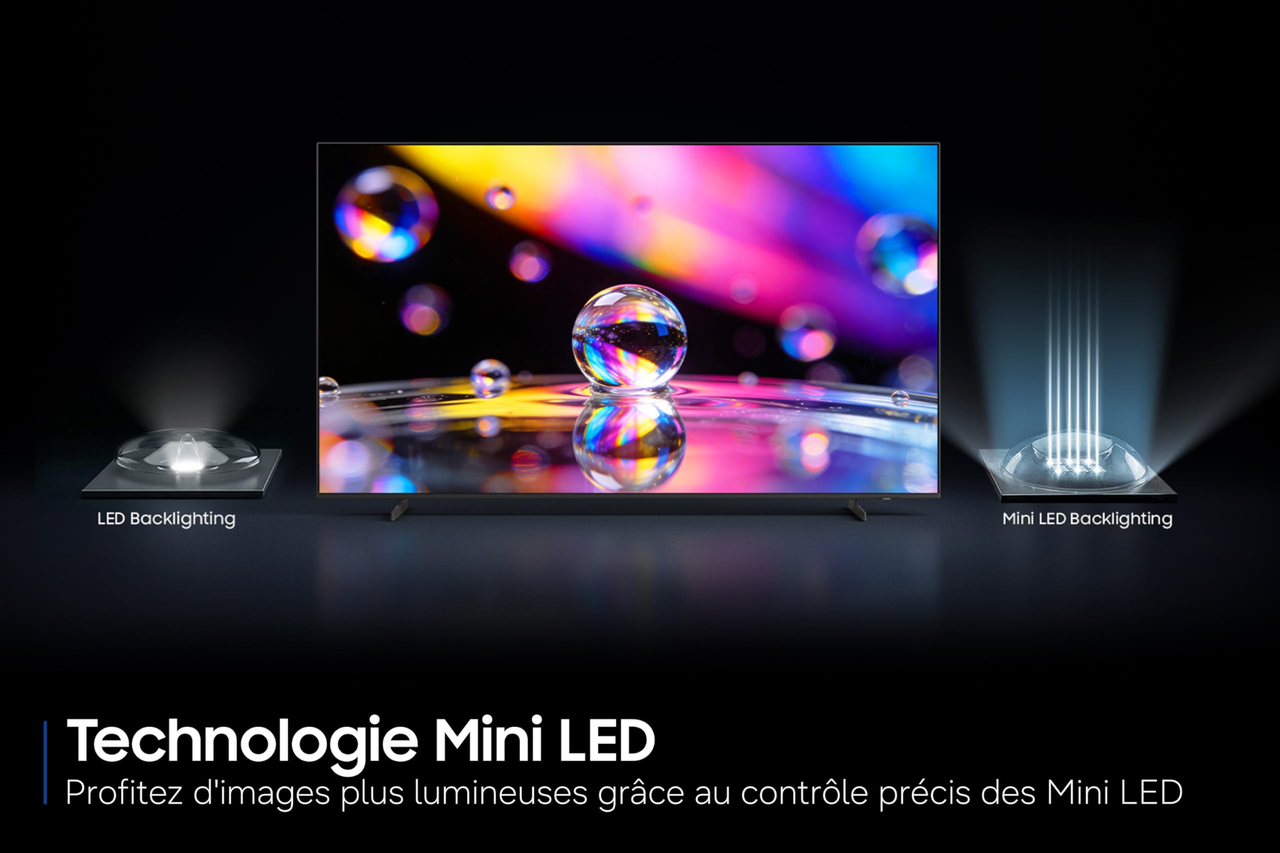 Samsung Smart TV 43 Pouces M70H Mini LED 4K, UHD, Mini LED HDR pour des Détails Époustouflants, Pure Spectrum Color, Motion Xcelerator 144 Hz, Dynamic Sound Pack, Vision AI Companion [2026]