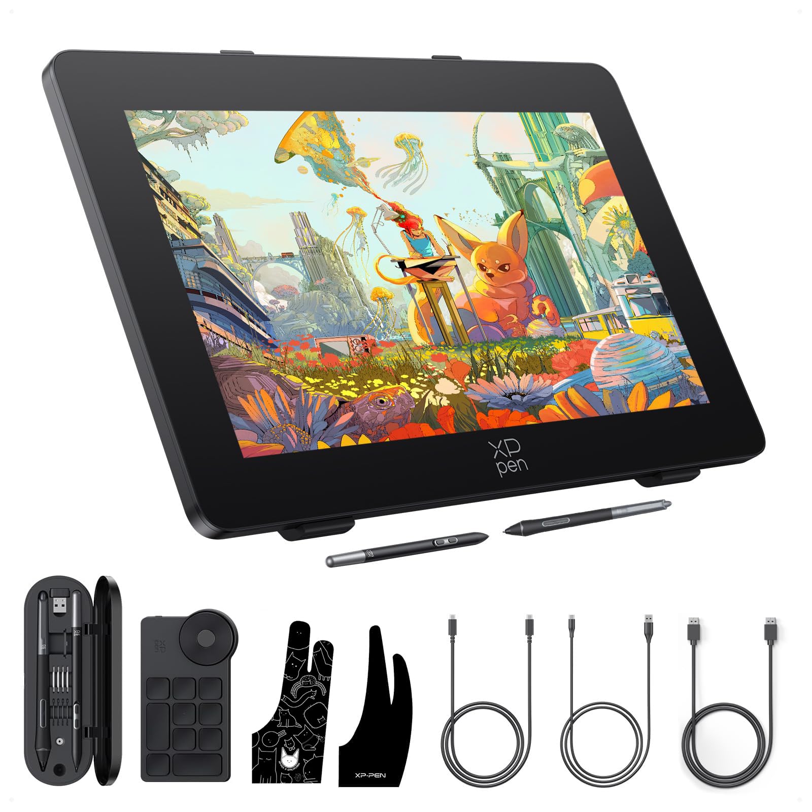 XP-Pen Artist Pro 24 Gen2 4K Grafiktablett mit Display 23,8 Zoll mit 1pc ACG15 Handschuh