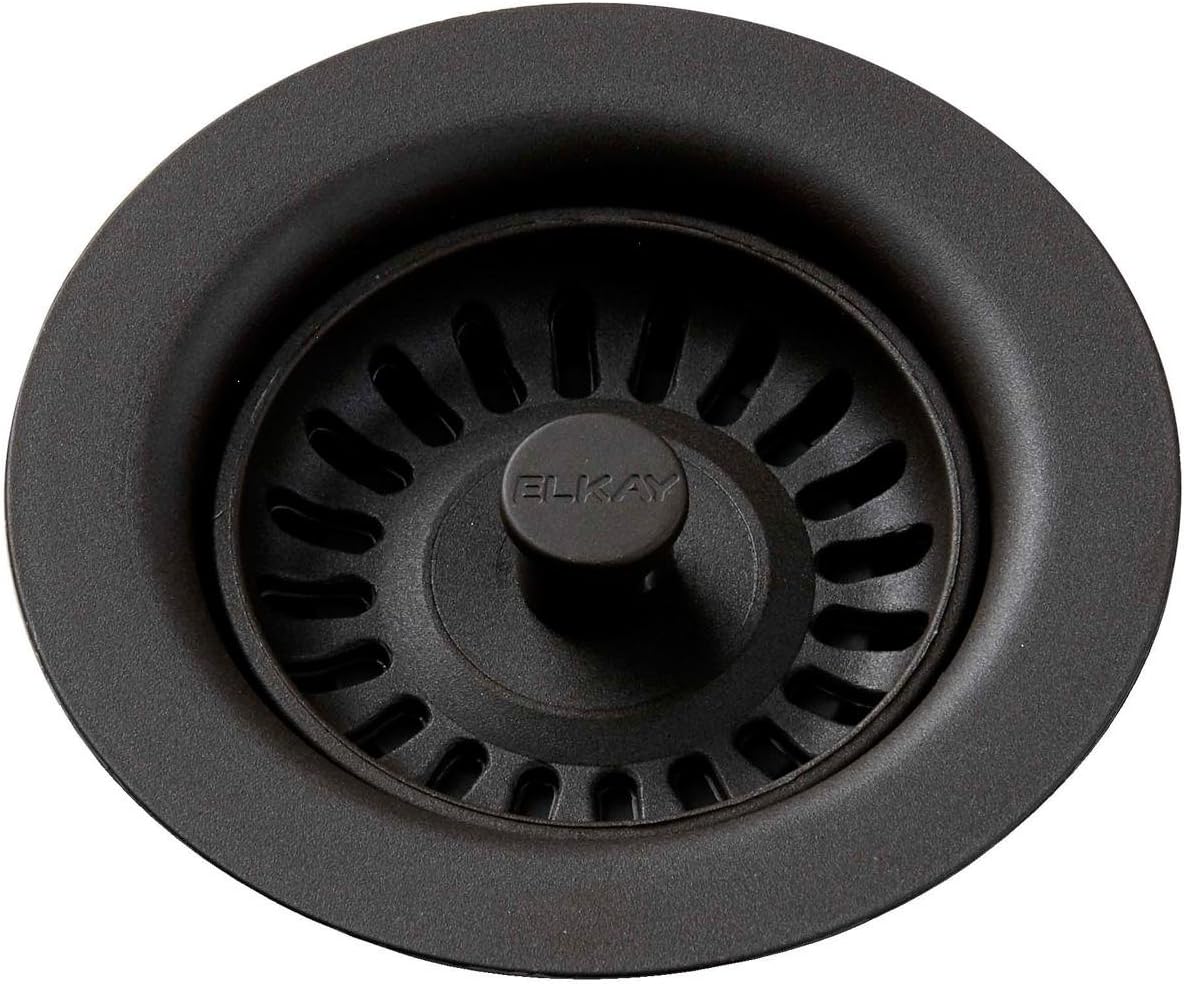 Elkay LKQS35JB Polymer Drain Fitting with Removable Basket Strainer and Rubber Stopper, Jubilee