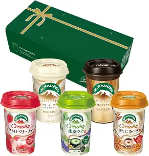 マウントレーニア アソート (カフェラッテ・クリーミーラテ・ストロベリーラテ・ほうじ茶ラテ・抹茶ラテ 各2本ずつ計10本) | 森永乳業 Mt.RAINIER ギフト 【クール便】