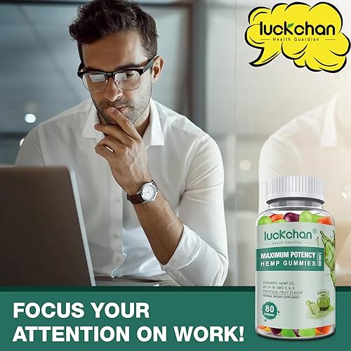 Miniatura 6 de Naturals Advanced - Gomitas de cáñamo de alta potencia extra fuertes para adultos, 100% orgánico puro aceite de cáñamo con infusión de aceite de