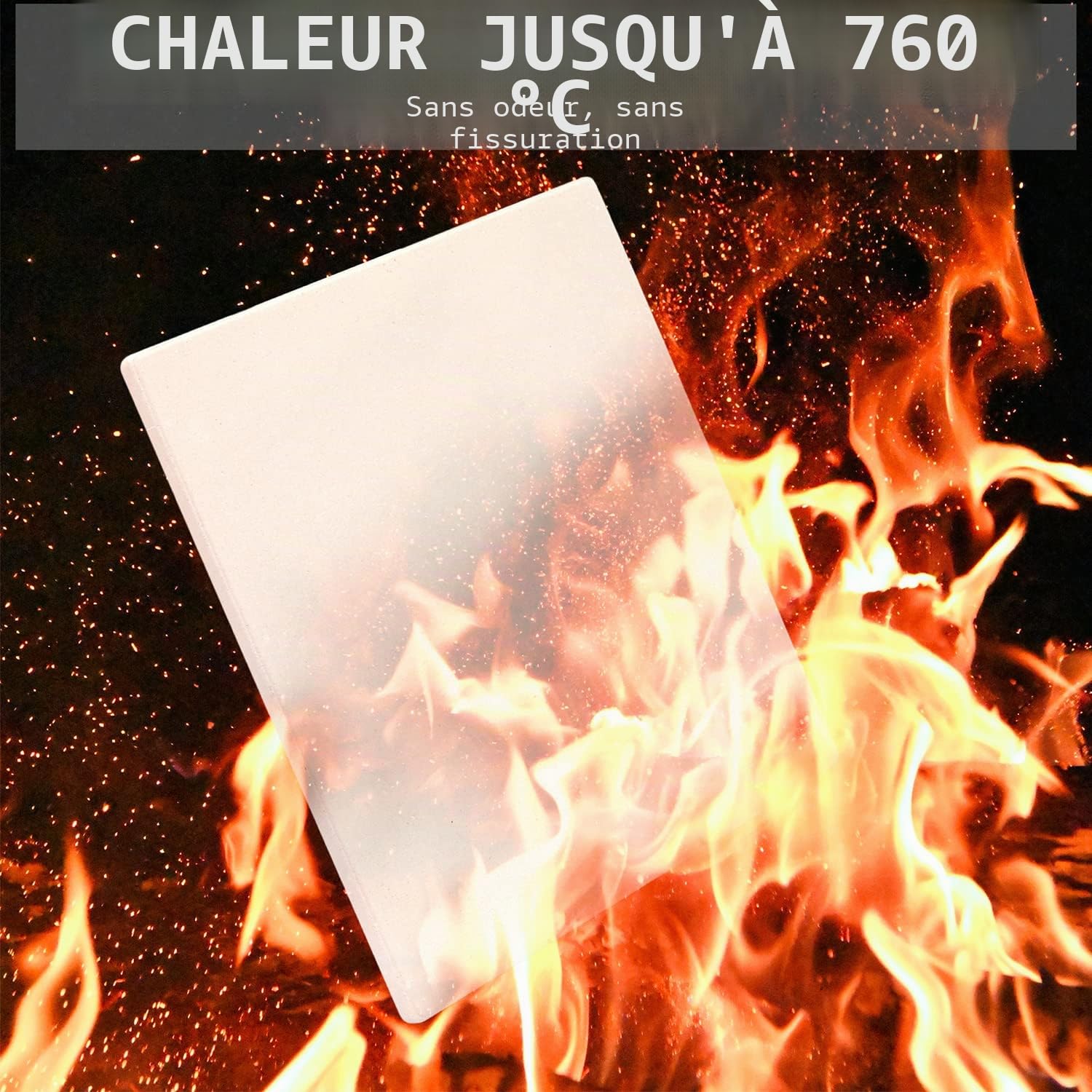 Pierre à pizza carrée en cordiérite pour barbecue, four ou four de camping-car, 30,5 x 30,5 cm