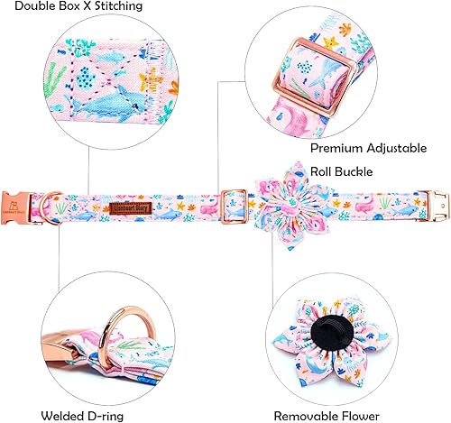 Miniatura 134 de Lionheart glory Collar de perro con bandera estadounidense, collar de flores para perro del 4 de julio, resistente y ajustable, collar patriótico