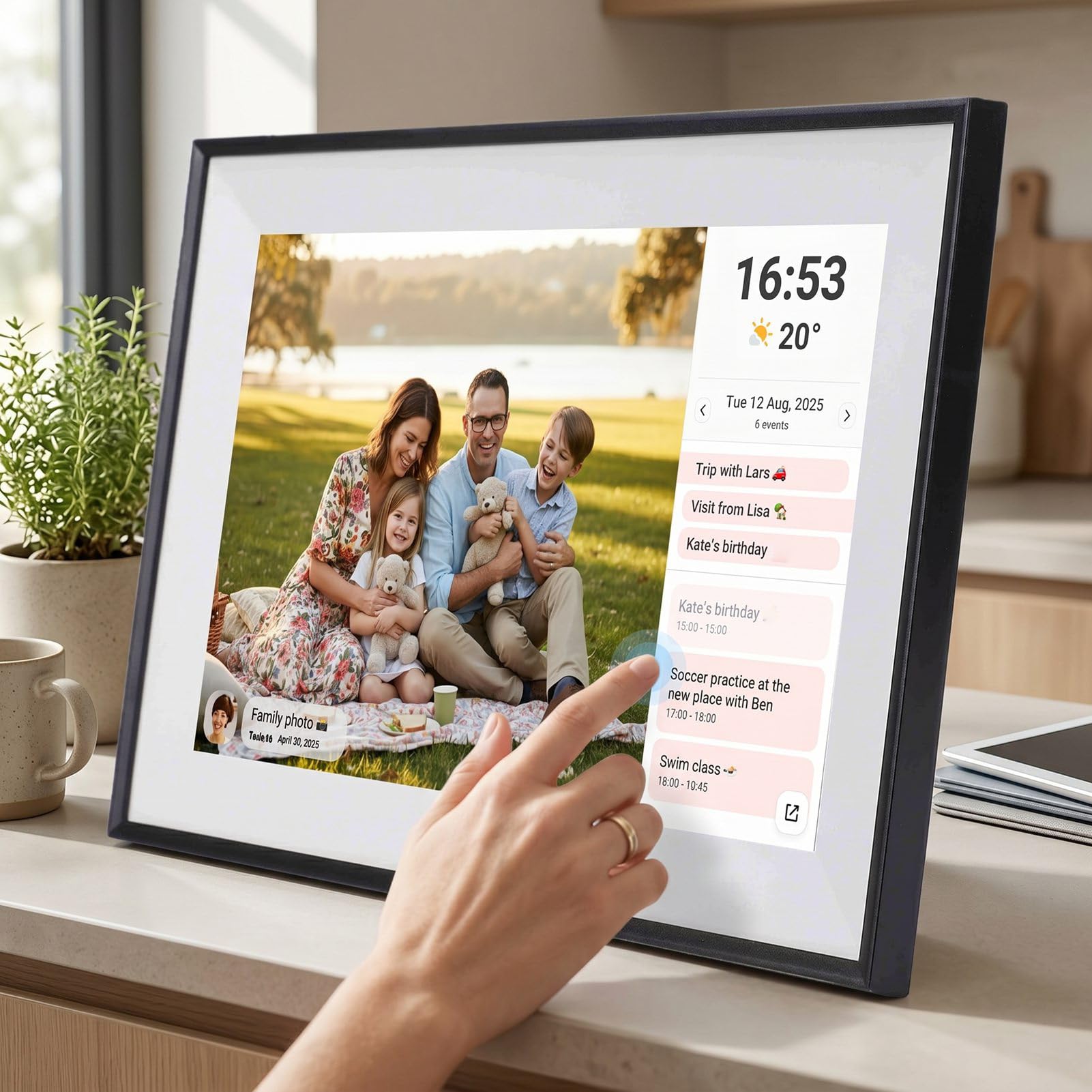 Generic Calendario Elettronico Smart Family Planner da 10,1 Pollici per L'organizzazione Dell'home Office con Bordo