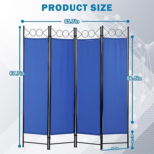 Miniatura 24 de Divisor de habitación, pantalla de privacidad plegable, 4 paneles, divisor de pared portátil, divisores de habitación para el hogar, oficina,