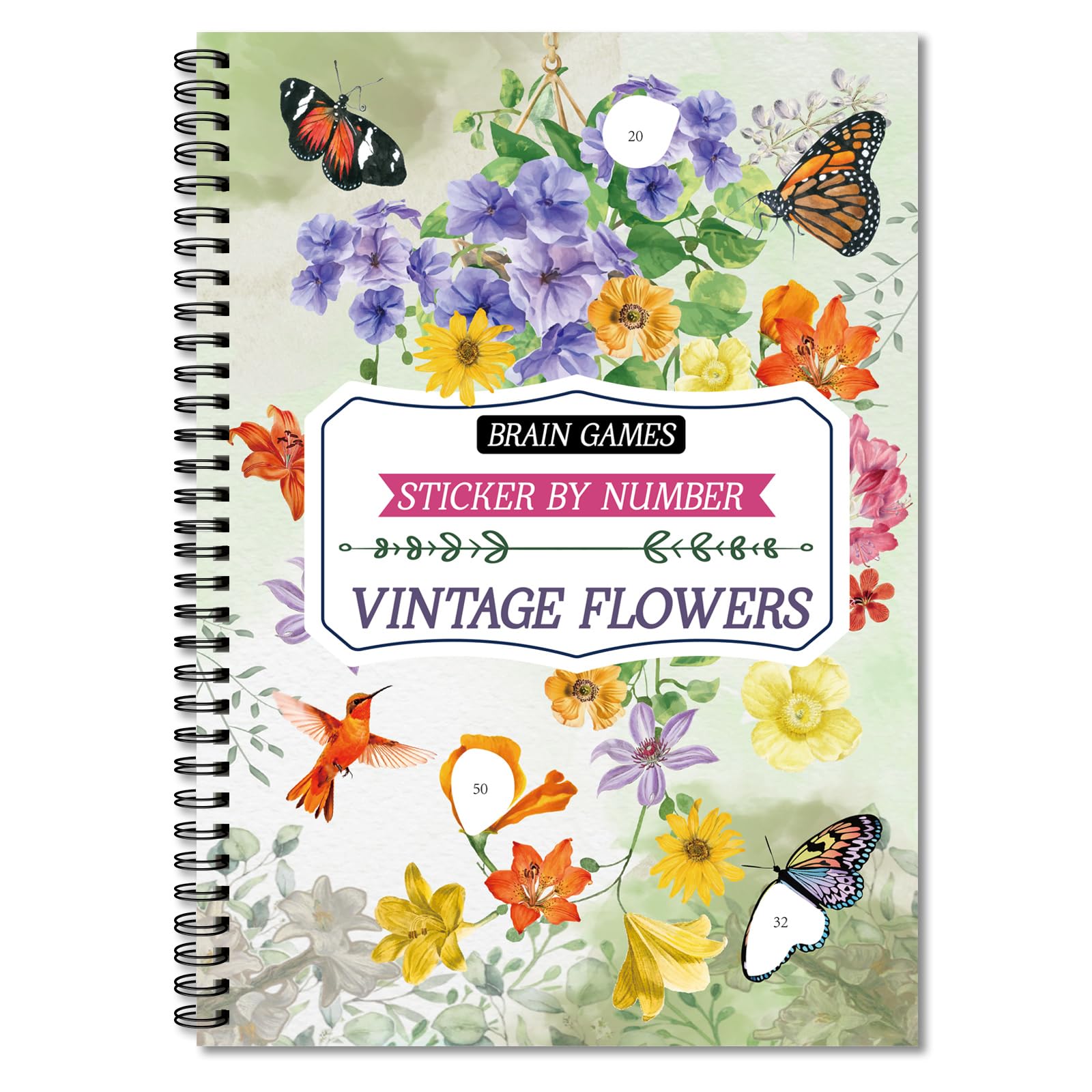 Kalysky Sticker Book for Adults,Flower Sticker for Adults,Sticker by Number