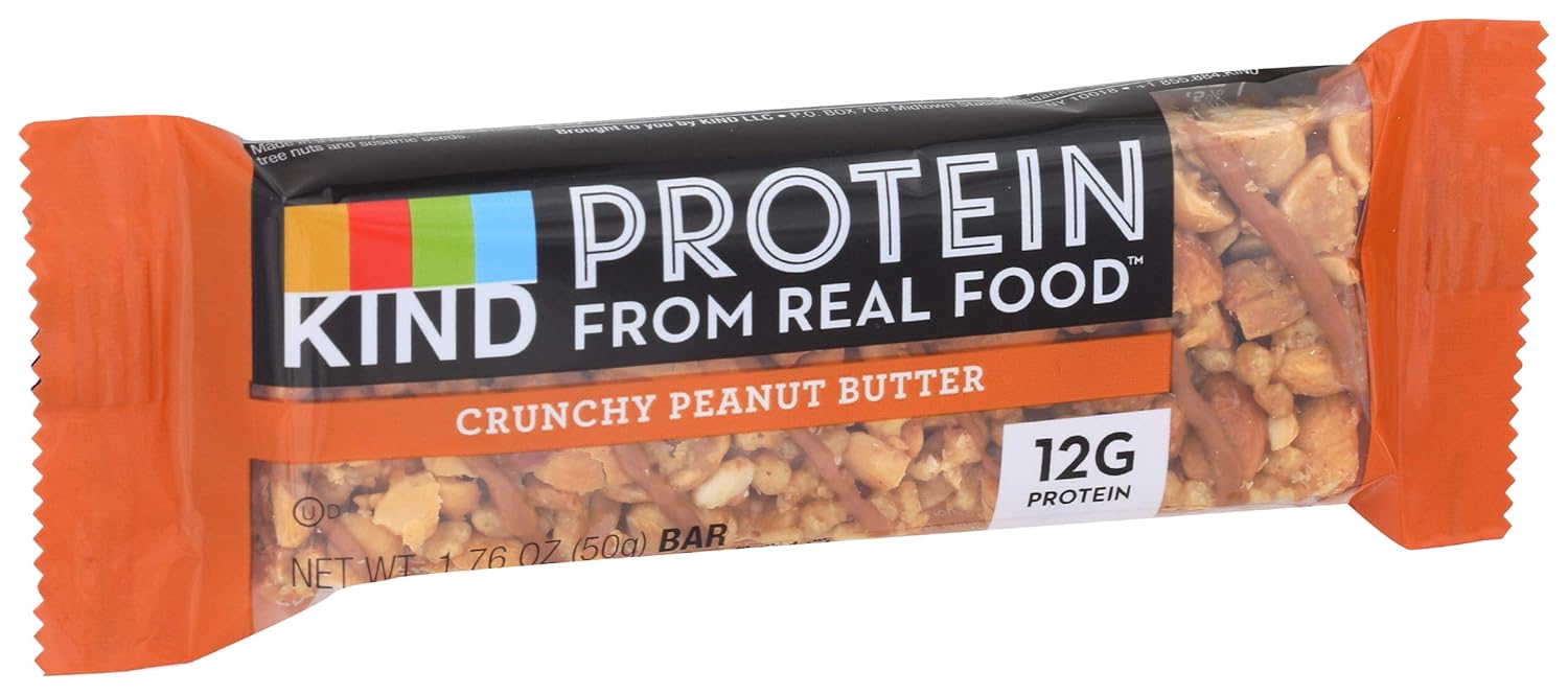 KIND Protein Bar, Crunchy Peanut Butter, Gluten Free, 12g