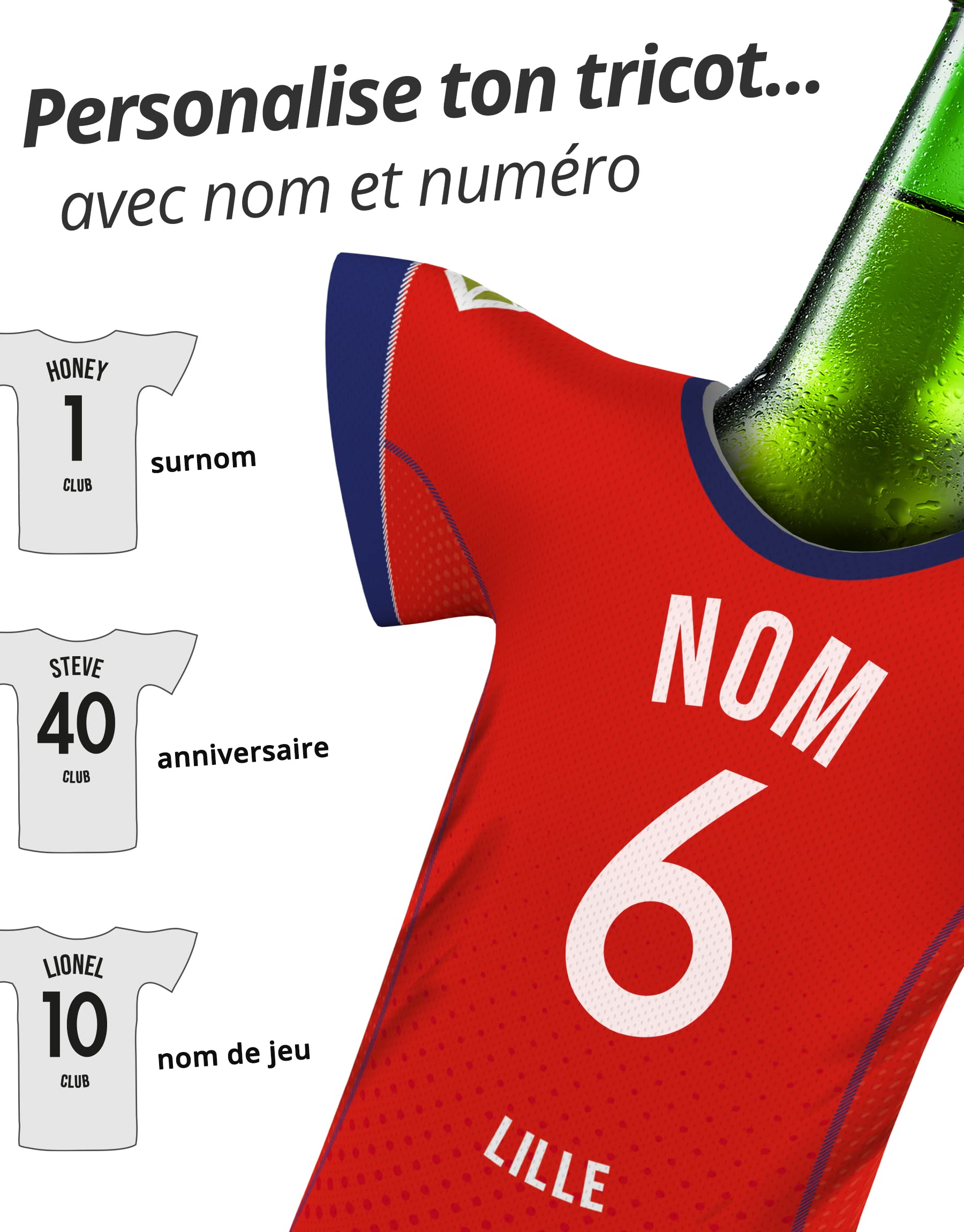 myfanshirt Lille Maillot/Housse Refroidisseur de bière en Jersey - Convient à Hommes by FRFRT