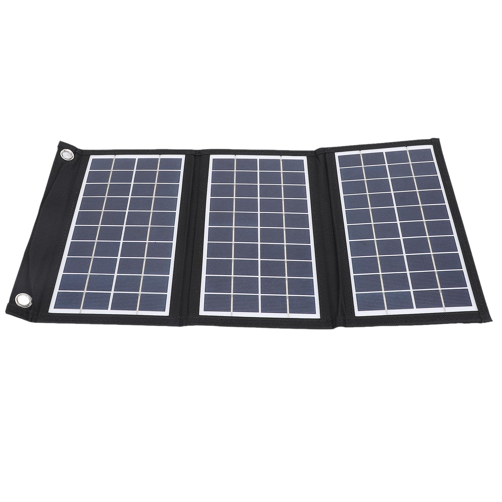 Tbest Chargeur de Panneau Solaire Pliable, 21W 5V avec Deux Sorties USB 3 Fois Chargeur de Panneau Solaire pour la Randonnée