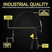 Vista 3 de Renekton Juego de alicates de abrazadera de manguera, alambre flexible de largo alcance Clic tipo R mordaza giratoria y alicates de banda plana