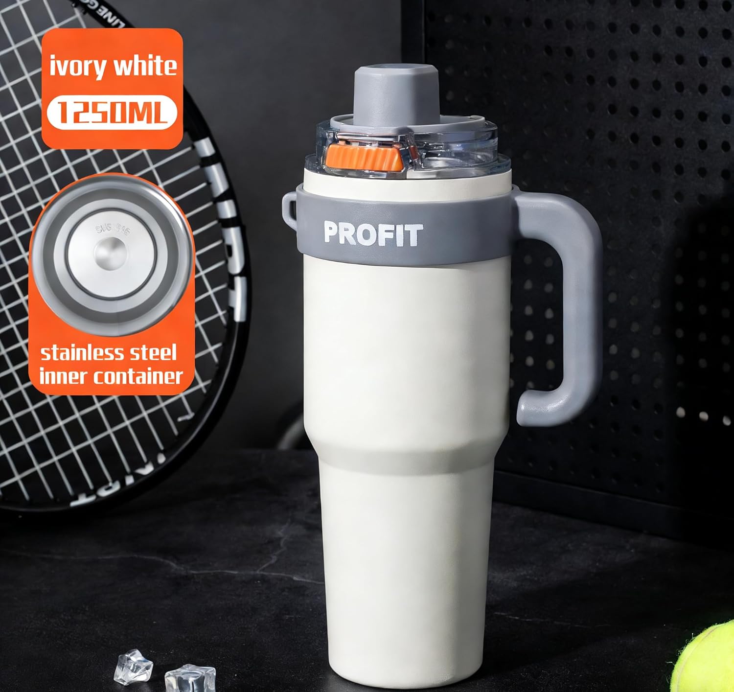 New Stainless Steel Extra Large Capacity Sports Ice Cup, Cold & Heat Retention Kettle with Straw, Car Water Cup, Large Size - Image 4