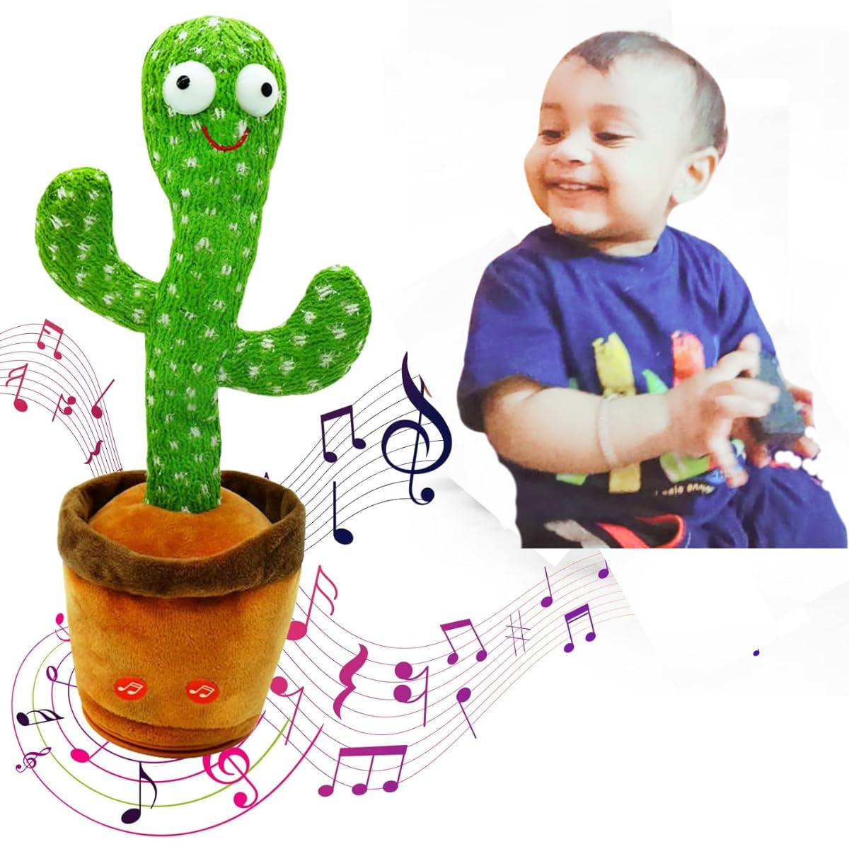Amazplus Dancing Cactus Baby Toys: Talking Cactus Toys Repeats What You Say - Suitable for 6 to 12 Months - Mimicking Toy with LED English Sing Talking Musical Toys (B0CVMWRWN6) Amazon Price History, Amazon Price Tracker