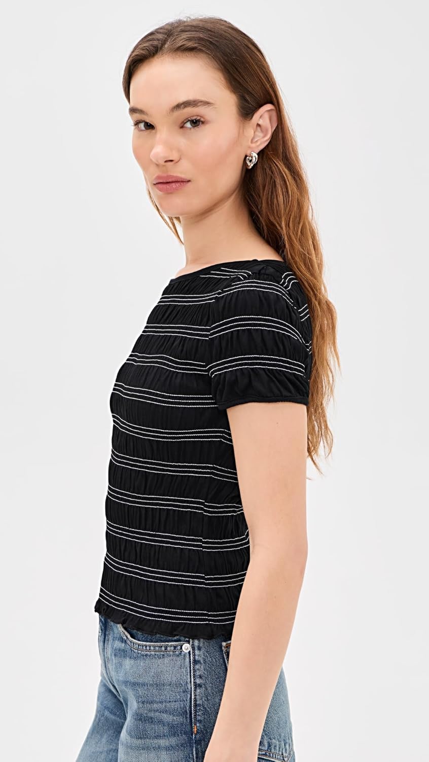Madewell Women's Smocked Short Sleeve Tee