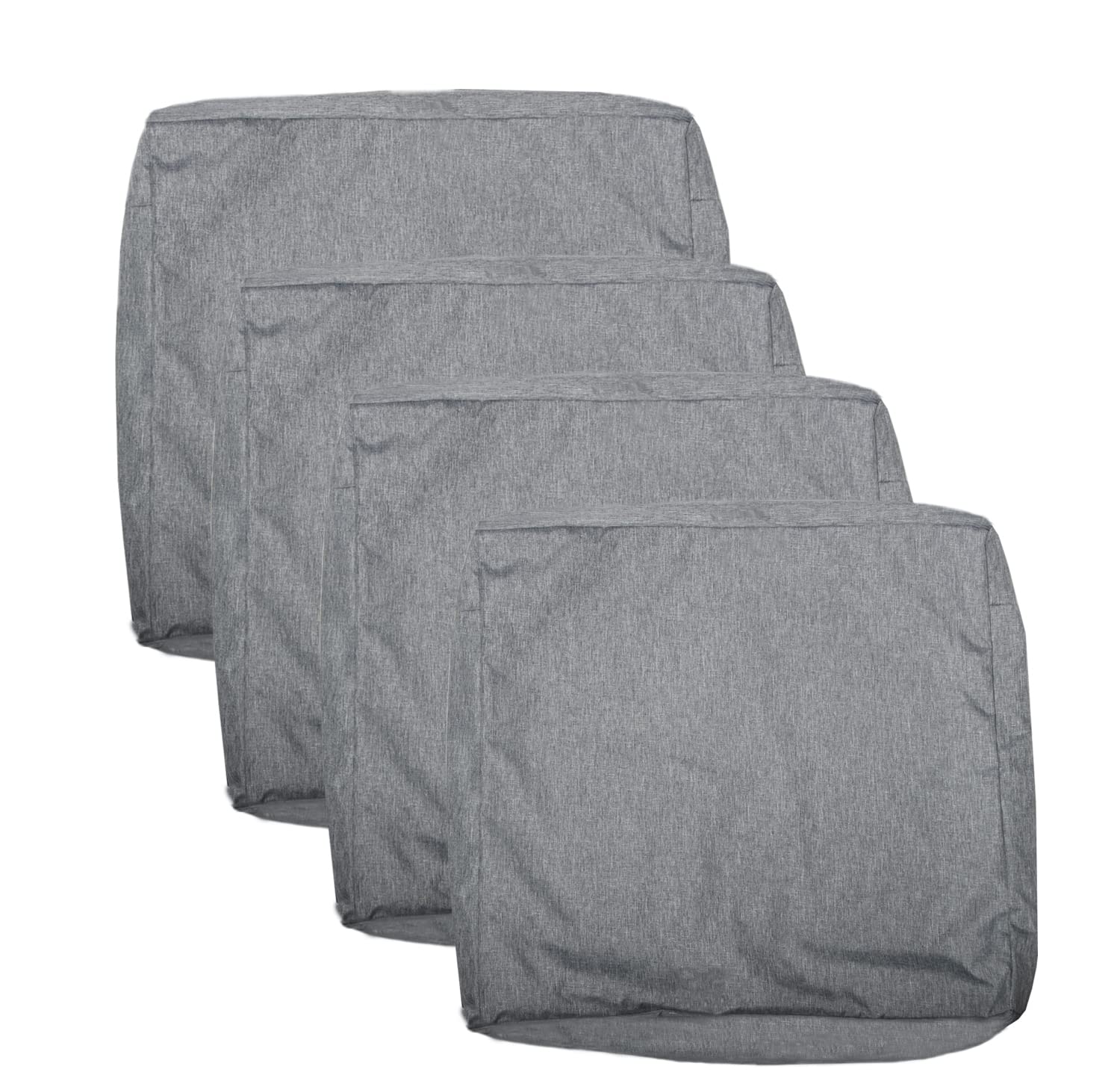 youngseahome Patio Seat Cushion Covers,Washable Slip Covers Replacement,Waterproof Outdoor Furniture Chair Cushion Pillow Seat Cover for Couch,Garden,Sofa,Gray,24"Ã—22"Ã—4"(4 Covers Only)