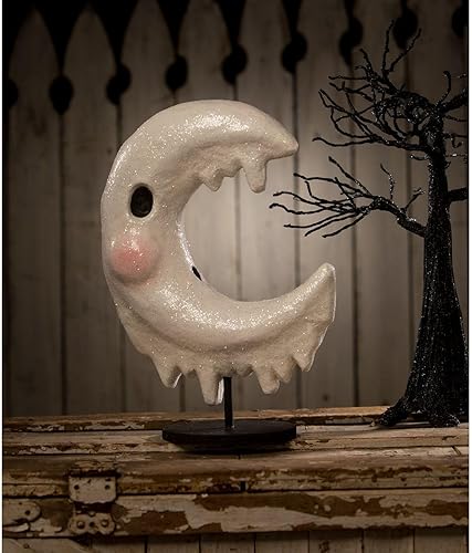 Bethany Lowe Figura de papel macé de luna fantasmal