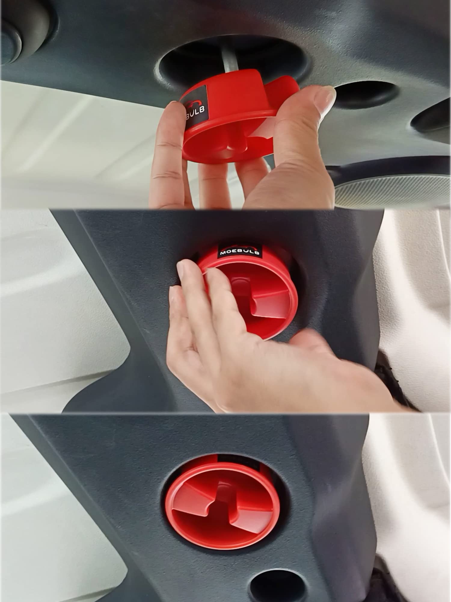 Hardtop Hardtop Hardpanel Montage Schraube Knauf 2 Stück kompatibel mit Jeep Wrangler JK 2-Türer und Unlimited 4-Türer 2007–2019 (rot)