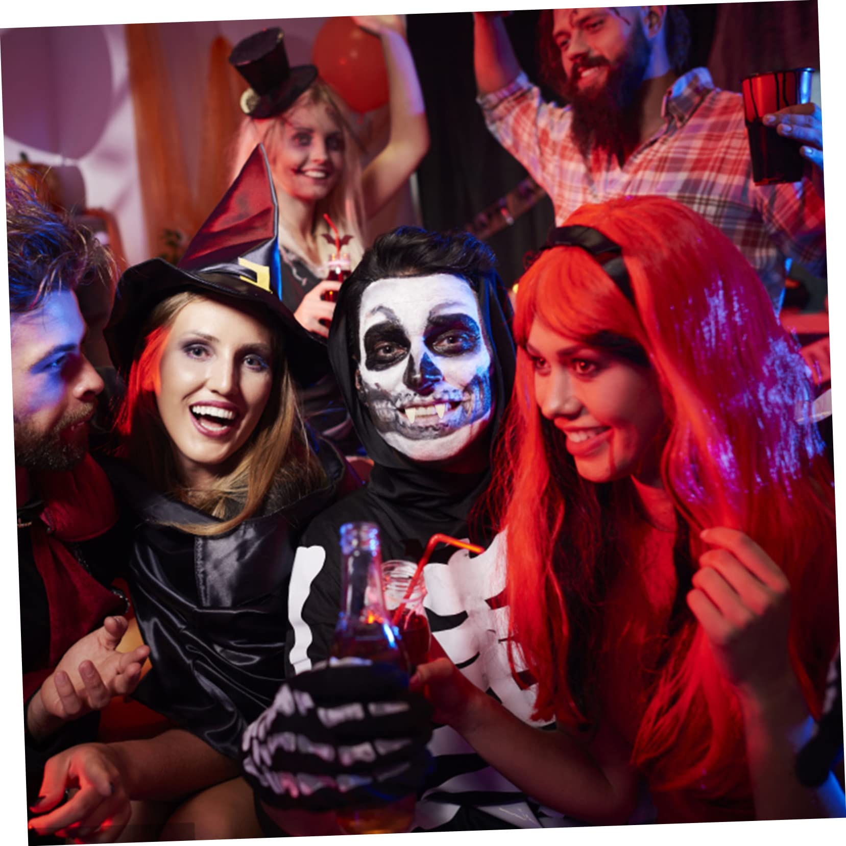 Alasum 4sätze Halloween Vampirzähne Mit Paaren Und Kleber Realistische Cosplay Requisiten Für Kostümpartys Maskeraden Und Gruselige Anlässe