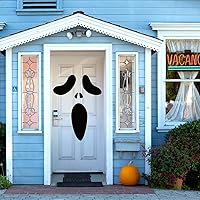 Vista 6 de KIMOBER Adhesivos de puerta de fantasma de Halloween, adhesivo de espectro para Halloween, decoración interior y exterior, decoración de fiesta